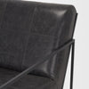 Mercana Stratton Accent Chair Aged Black Leather Backrest
