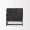 Mercana Stratton Accent Chair Aged Black Leather Back View