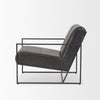 Mercana Stratton Accent Chair Aged Black Leather Side View 70868