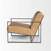 Mercana Stratton Accent Chair Brown Leather Side View