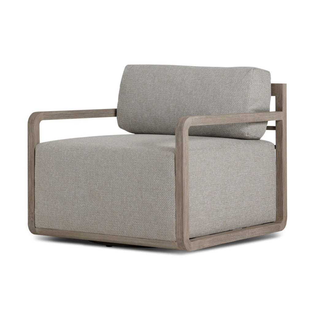 Four Hands Stroud Outdoor Swivel Chair angled view 