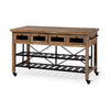 Mercana Stuart Rolling Kitchen Island angled view 