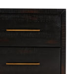 Suki Nightstand Burnished Black Brass Finished Handles Four Hands