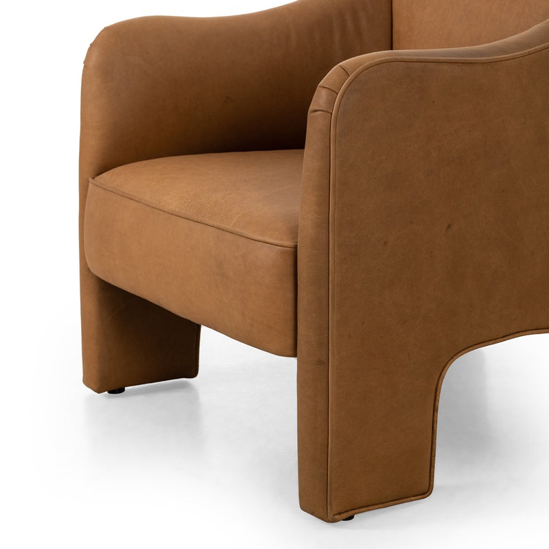 Sully Chair Eucapel Cognac Sloped Armrest 238393-002