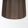 Mercana Swanson Dining Table Dark Brown Scalloped Base