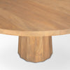 Mercana Swanson Dining Table Light Brown Round Tabletop