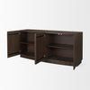 Mercana Swanson Sideboard Dark Brown Angled View Open Doors 71007