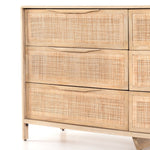 Sydney 6 Drawer Dresser Natural Mango Cane Detail 224923-001
