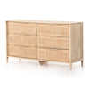 Sydney 6 Drawer Dresser Natural Mango Angled View Four Hands