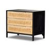 Sydney Large Nightstand Black Wash Mango Angled View Four Hands