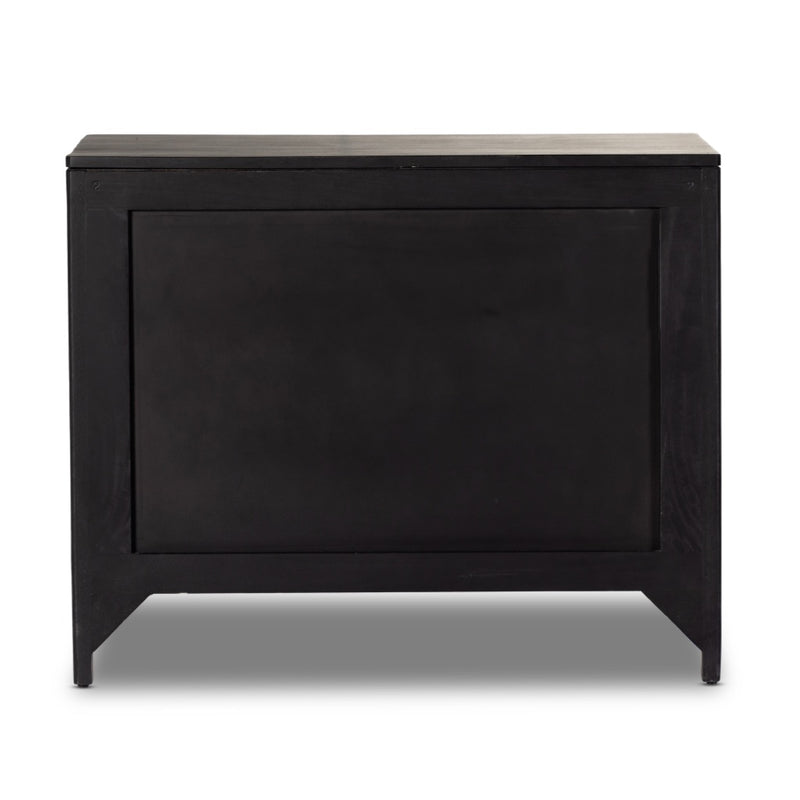 Four Hands Sydney Large Nightstand Black Wash Mango Back View