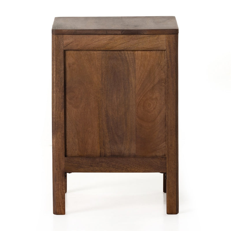 Sydney Nightstand Brown Wash Side View 106691-003
