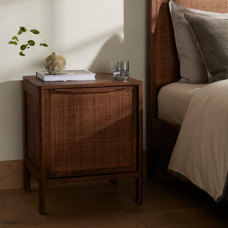 Sydney Nightstand Brown Wash Staged View 106691-003
