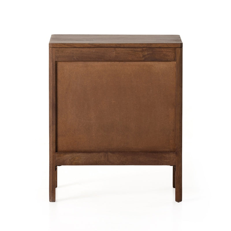 Sydney Nightstand Brown Wash Back View Four Hands