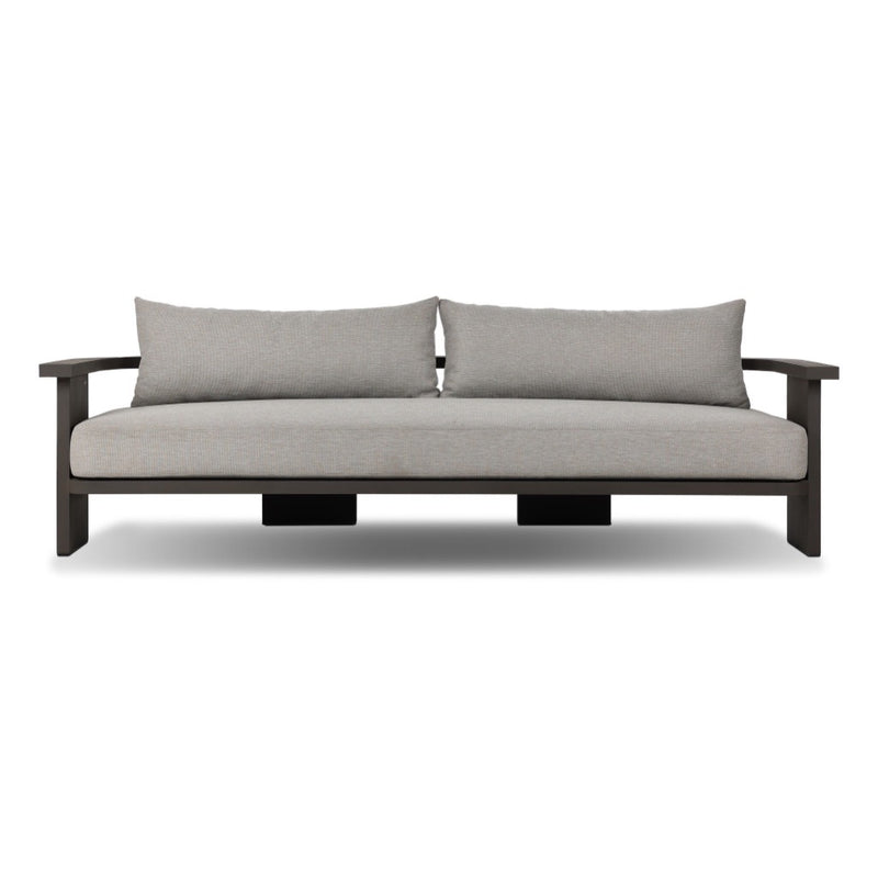 Four Hands Tahana Outdoor Metal Sofa 96" front view 