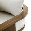 Four Hands Tahana Outdoor Sofa 96" curved wooden frame