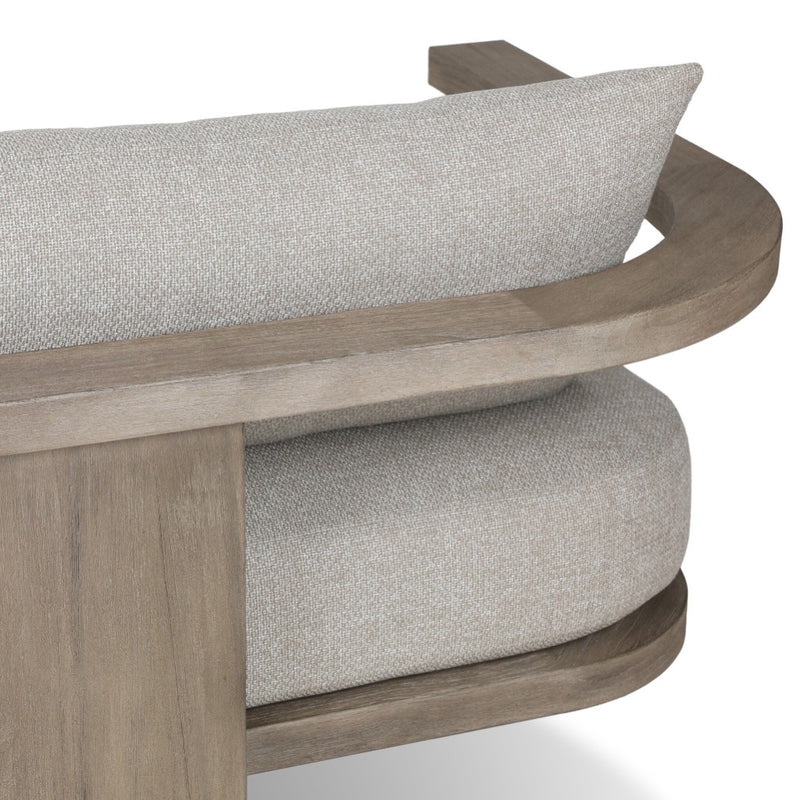 Tahana Outdoor Sofa 96" 241001-002 rounded wooden frame 