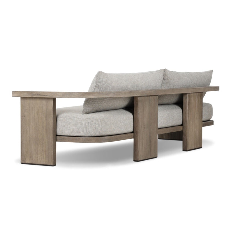 Four Hands Tahana Outdoor Sofa 96" angled back view 