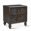 HTD Taj Two Drawer Nightstand angled view 