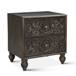HTD Taj Two Drawer Nightstand angled view 