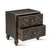 HTD Taj Two Drawer Nightstand angled open drawer 