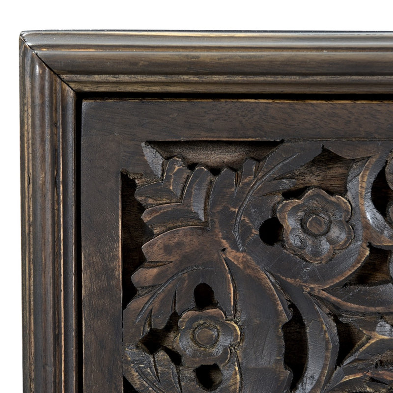 Taj Two Drawer Nightstand FTJ-NC24VB corner view 