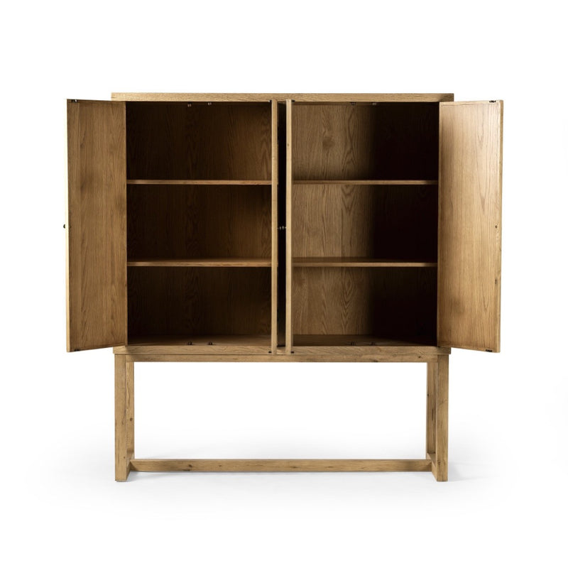 Four Hands Tamara Cabinet interiors shelves