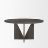 Mercana Tarro Round Dining Table Espresso Wood Side View 70840