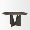 Mercana Tarro Round Dining Table Espresso Wood Side View