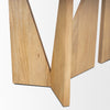 Mercana Tarro Dining Table Light Brown Geometric Base