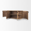 Mercana Terra Sideboard Light Brown Angled View Open Doors