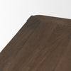 Mercana Teva Dining Table Dark Brown Elm Tabletop