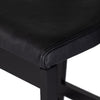 Tex Counter Stool Black Top Grain Leather Seating Four Hands