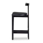 Tex Counter Stool Black Leather Side View 225104-003
