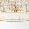 Thad 4 Light Dome Chandelier 70916 rattan shade view 