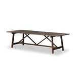 The 1500 Kilometer Dining Table Aged Brown Veneer Angled View 237659-002