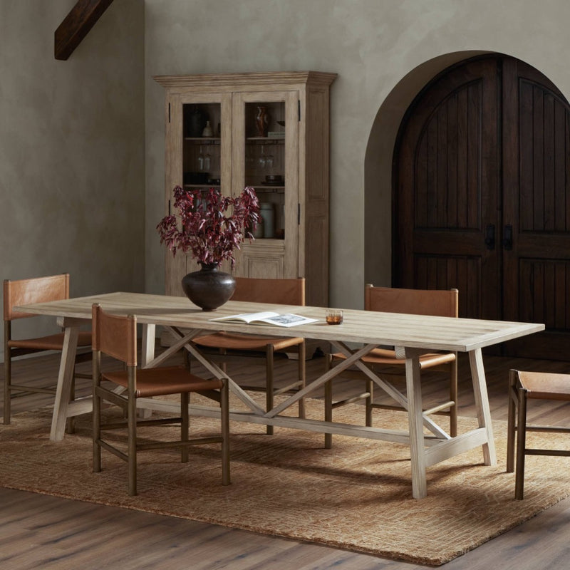 The 1500 Kilometer Dining Table Natural Pine Veneer Staged View in Dining Room 237659-001
