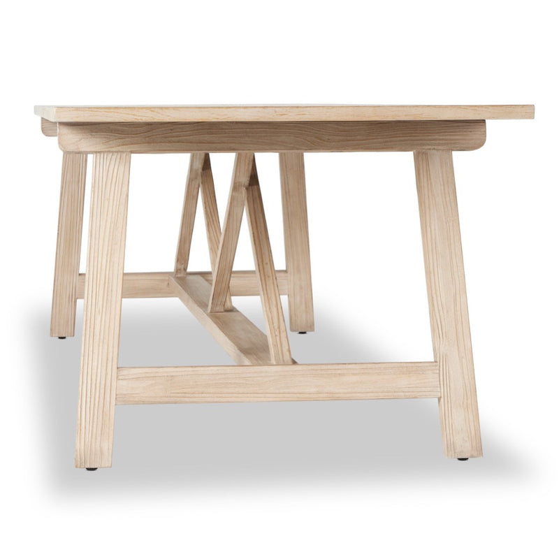 The 1500 Kilometer Dining Table Natural Pine Veneer Angled x-frame legs 237659-001