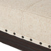 The Arch Bench Antwerp Natural Performance Fabric Seating Detail Four Hands