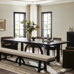The Arch Dining Table Medium Brown Fir Veneer Staged View in Dining Room 237660-001