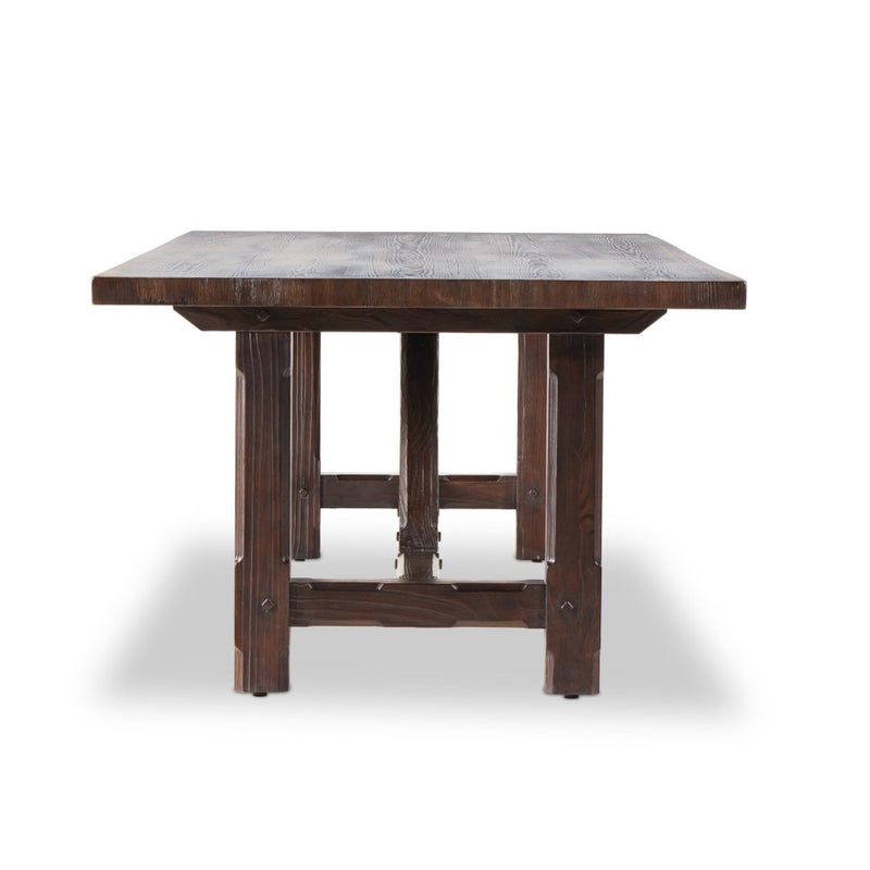 The Arch Dining Table Medium Brown Fir Veneer Side View Four Hands