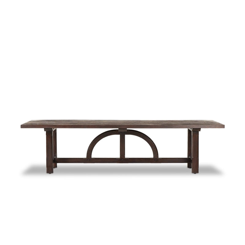 The Arch Dining Table Medium Brown Fir Veneer Front Facing View 237660-001