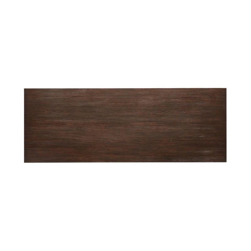 The Arch Dining Table Medium Brown Fir Veneer Tabletop Top View 237660-001