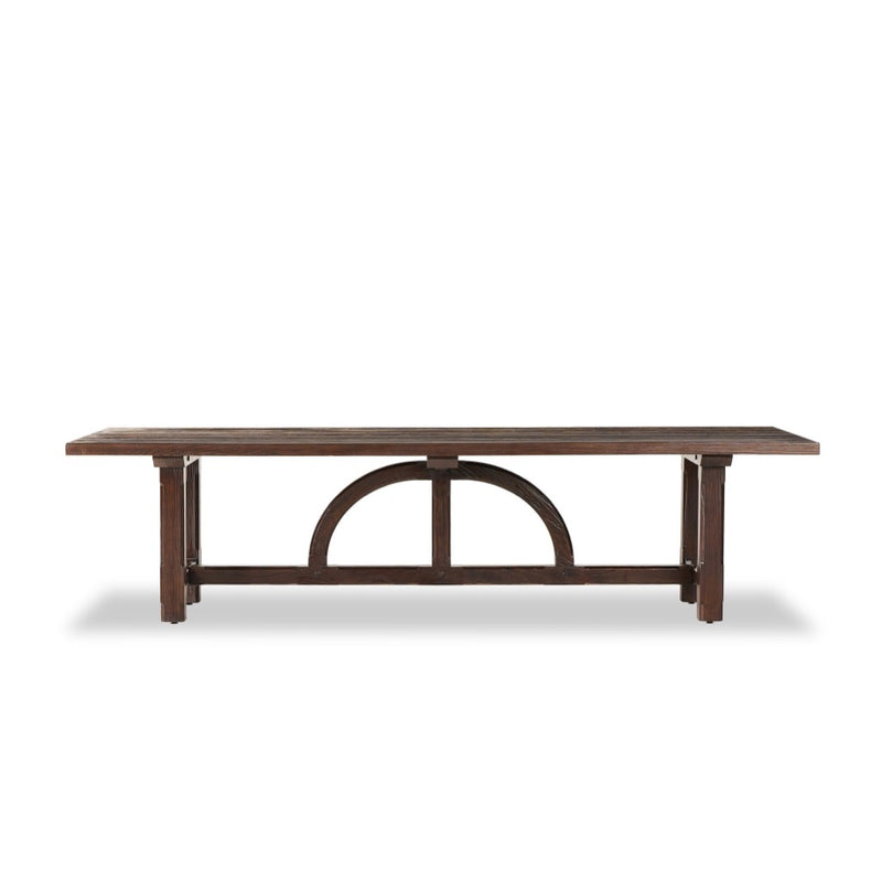 The Arch Dining Table Medium Brown Fir Veneer Front Facing View 237660-001