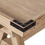 The Don't Try To Explain It Table Natural Pine Veneer Zinc Alloy Corner Detail 238727-001