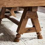 The Don't Try To Explain It Table Distressed Brown Veneer Staged View A Frame Legs 238727-002
