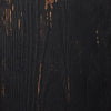 The Humptulips River Moonshine Cabinet Distressed Burnt Black Veneer Detail