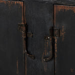 The Humptulips River Moonshine Cabinet Distressed Burnt Black Veneer Antique Hinges