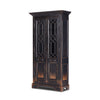 The Johnny Walker Doors Cabinet Distressed Black Angled View Four Hands