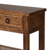 Lazy Monsieur Partouche Table Distressed Brown Veneer Metal Handles 238729-002